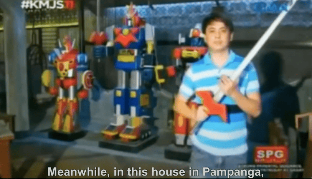 KMJS KAPUSO MO JESSICA SOHO GMA-7 KIM CASTRO JAPANESE ROBOT TOYS COLLECTION VOLTES WITH ENGLISH SUBTITLE.       KMJS カプソ MO ジェシカ ソーホー GMA-7 キム カストロ 日本のロボットおもちゃコレクション ヴォルテス (英語字幕付き)。