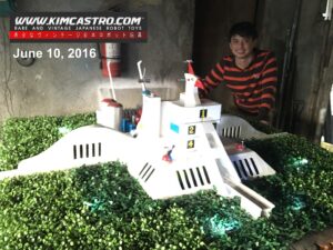 A Very Large size of Camp Big Falcon of Voltes V. Made of Cement And Steel.  Made possible by a Kapampangan Sculptor in Concepcion, Tarlac, Philippines.  June 10, 2016.