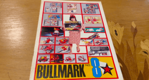 BULLMARK NO.8 TOY STORE GUIDE CATALOG MECHANDER ROBO DAIBARON GANBARON.    ブルマァク8号 おもちゃ屋ガイドカタログ メチャンダーロボ ダイバロン ガンバロン