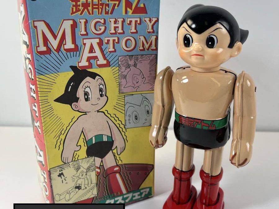 ASTRO BOY TETSUWAN ATOMU MIGHTY ATOM  GIGANTOR TIN TOY WIND UP WALKING ROBOT WIND-UP NTT THANKS FAIR. 鉄腕アトム 鉄腕アトム 鉄腕アトム ギガント ブリキのおもちゃ ゼンマイ式歩行ロボット ゼンマイ式 NTTサンクスフェア